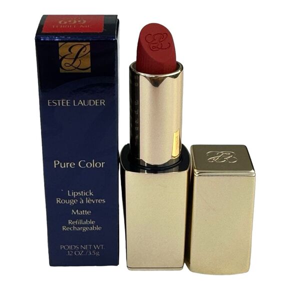 Estée Lauder Lipstick #699 Thrill Me Pure Color Matte‎ Refillable Lip Color NIB - Picture 1 of 8
